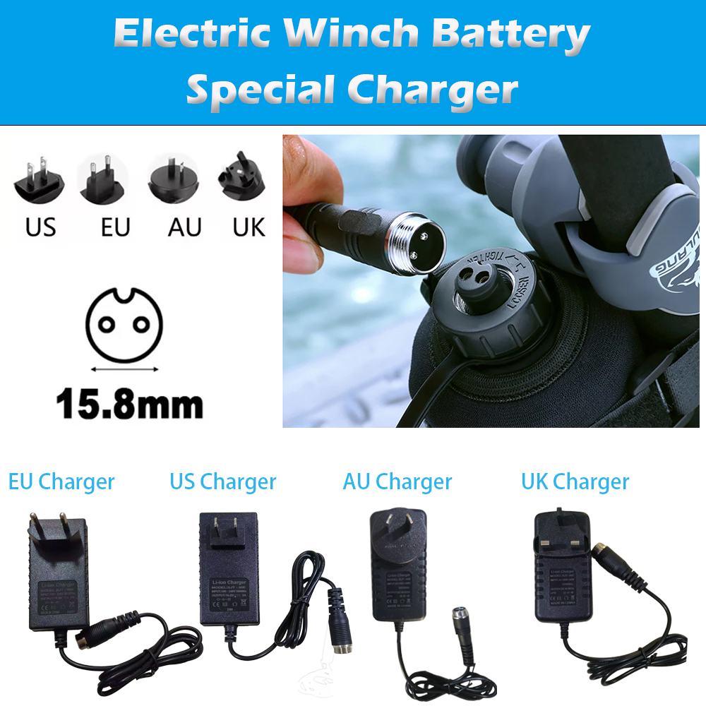 Fishing Equipment Uk - Guincho elétrico bateria 16.8v 2a ue