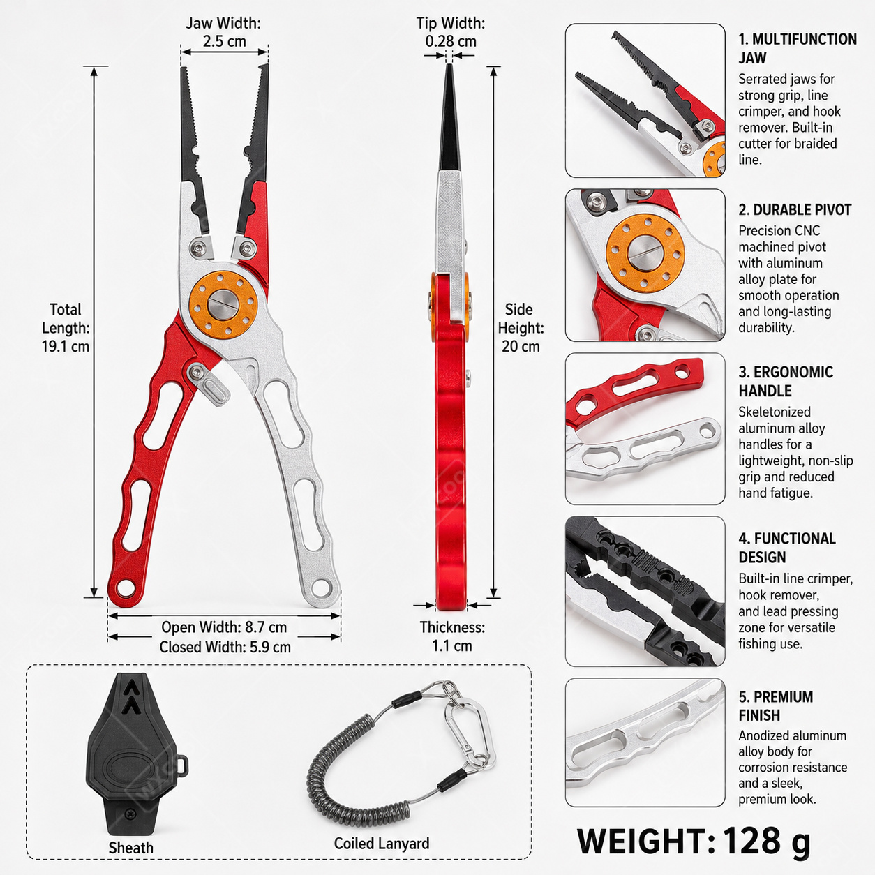 Alicate de Pesca WXCOO com Cor - Saltwater Fishing Hook avaliação e preço