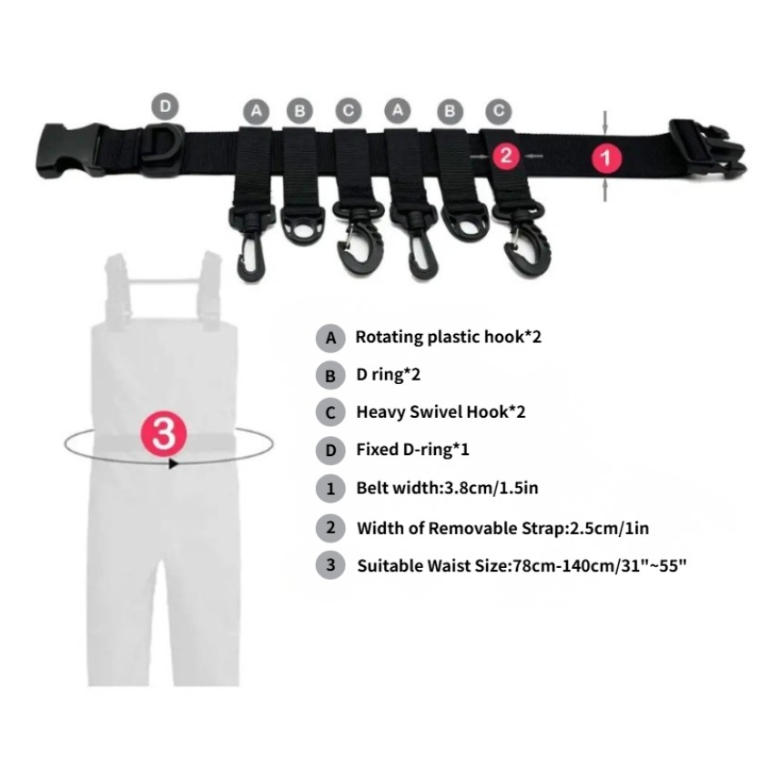 Cinto de Pesca Ajustável com S - Fishing Equipment Basics avaliação e preço