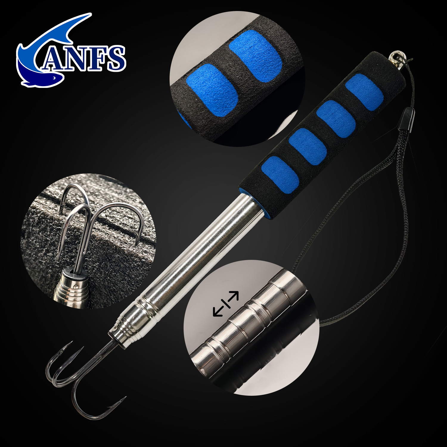 Anfs 1 peça garfo de pesca tel - Saltwater Fishing Hook avaliação e preço