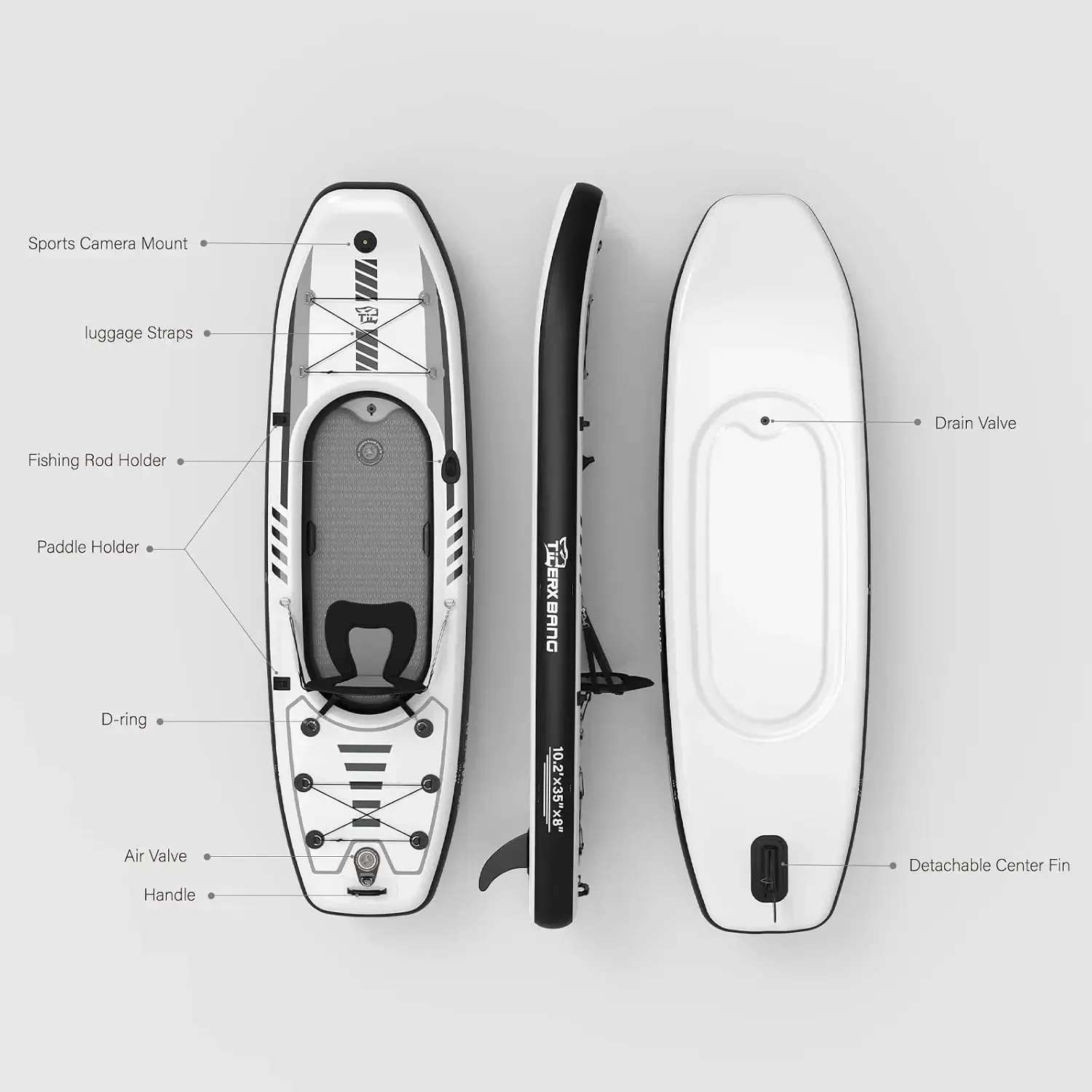 TIGERXBANG, caiaque insuflável - Fishing Backpack avaliação e preço