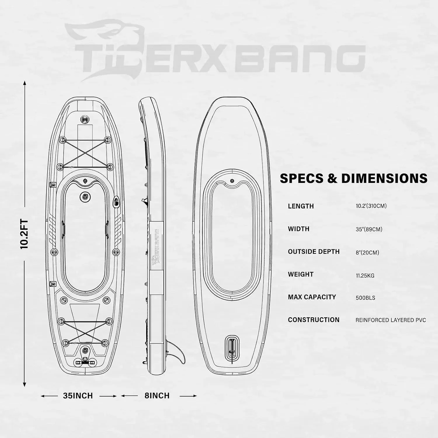 TIGERXBANG, caiaque insuflável - Fishing Backpack avaliação e preço