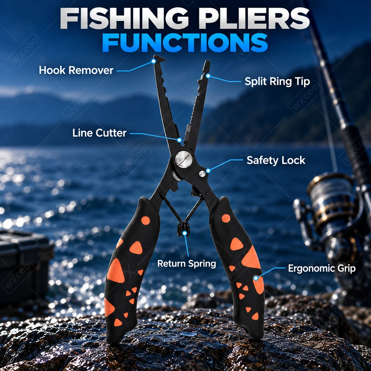 Alicate de pesca em aço inoxid - Saltwater Fishing Hook avaliação e preço