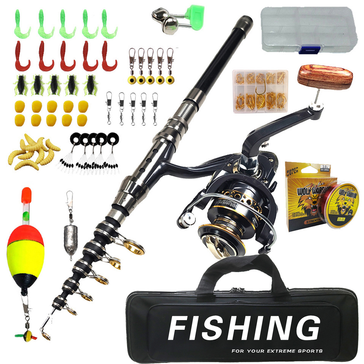 1.8m-3m conjunto de vara de pe - Saltwater Fishing Hook avaliação e preço
